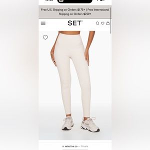 Set active white leggings size XL